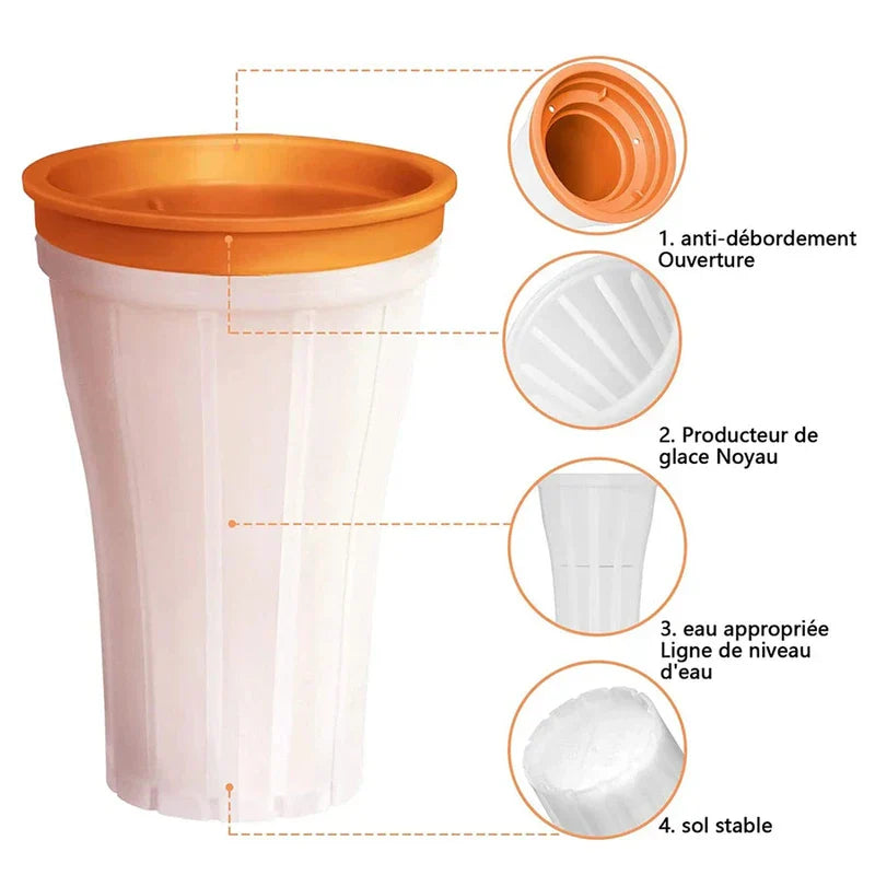 Slushy Maker Cup Squeeze Freeze Ice Slush Cup