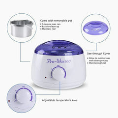 Compact wax warmer pot heater in a bathroom setting