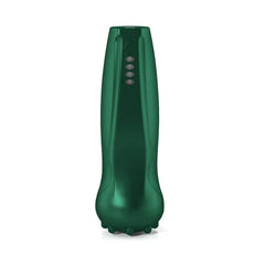A single dark green cupping therapy massager is shown standing upright against a plain white background.