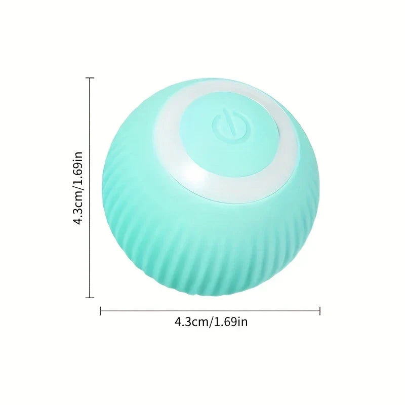 Pet ball toy with automatic rolling motion