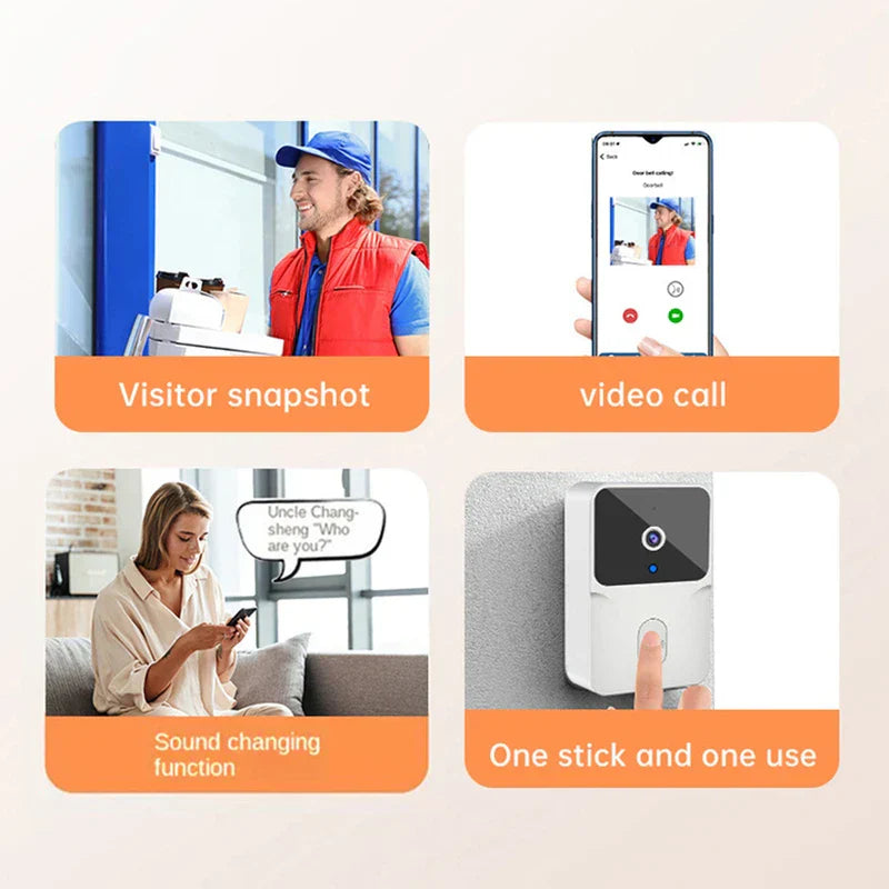 Smart Video Doorbell Camera Wireless