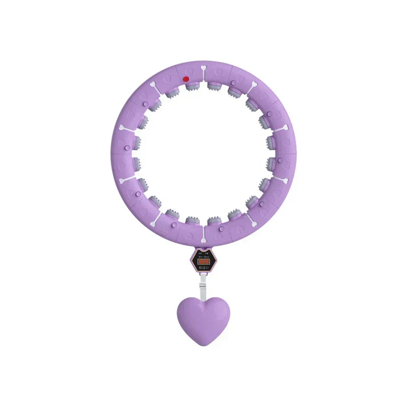 Smart weighted fitness hula hoop with textured surface