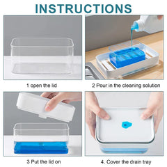 Soap Dispensing Cleaning Brush Press