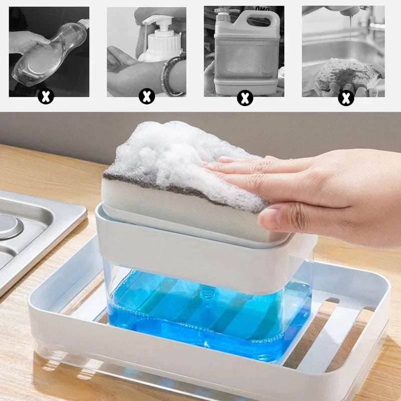 Soap Dispensing Cleaning Brush Press