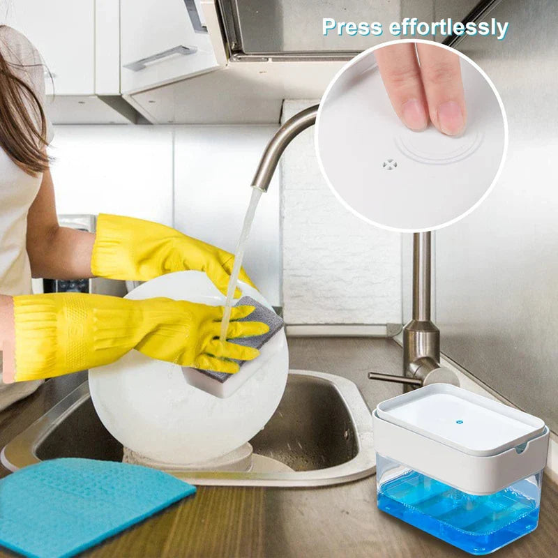 Soap Dispensing Cleaning Brush Press