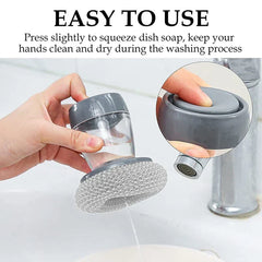 Soap Dispensing Pot Scrubber Dish Brush