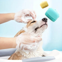 Soft Silicone Pet Bath Massage Brush Scrubber
