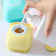 Soft Silicone Pet Bath Massage Brush Scrubber