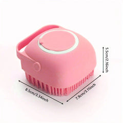 Soft Silicone Pet Bath Massage Brush Scrubber