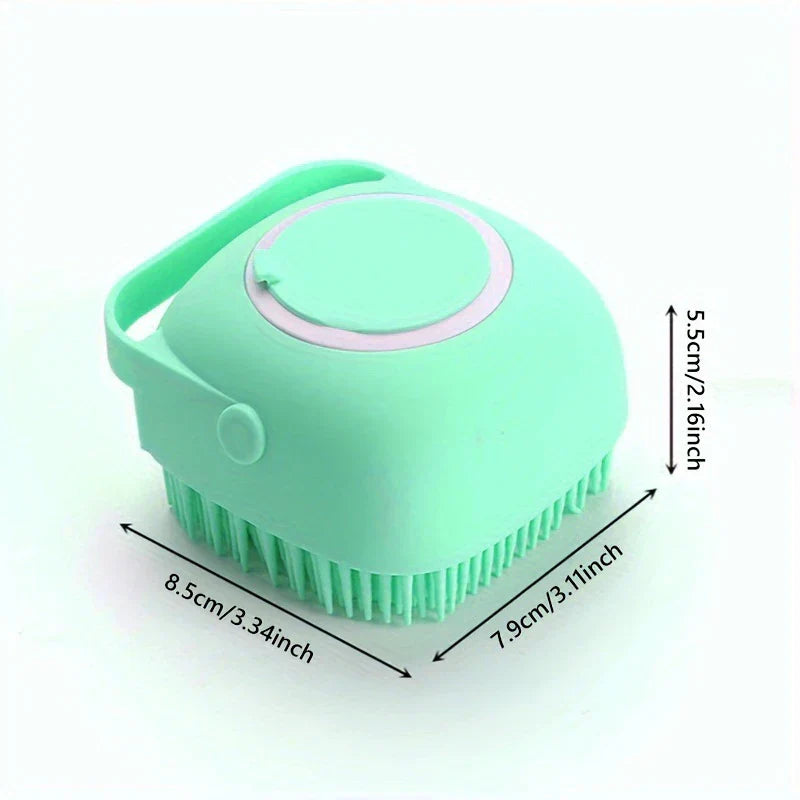 Soft Silicone Pet Bath Massage Brush Scrubber