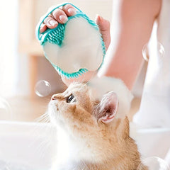 Soft Silicone Pet Bath Massage Brush Scrubber