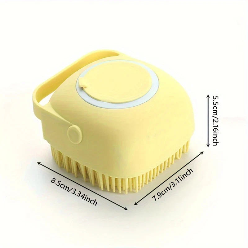 Soft Silicone Pet Bath Massage Brush Scrubber