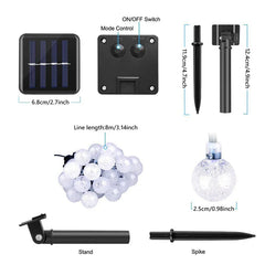 Solar Bubble Ball String Lights Outdoor