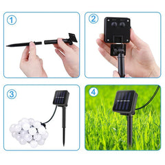 Solar Bubble Ball String Lights Outdoor