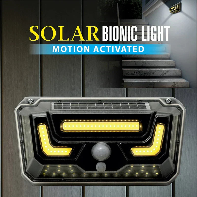 Close-up of the solar flickering flame torch light with LED flame effect