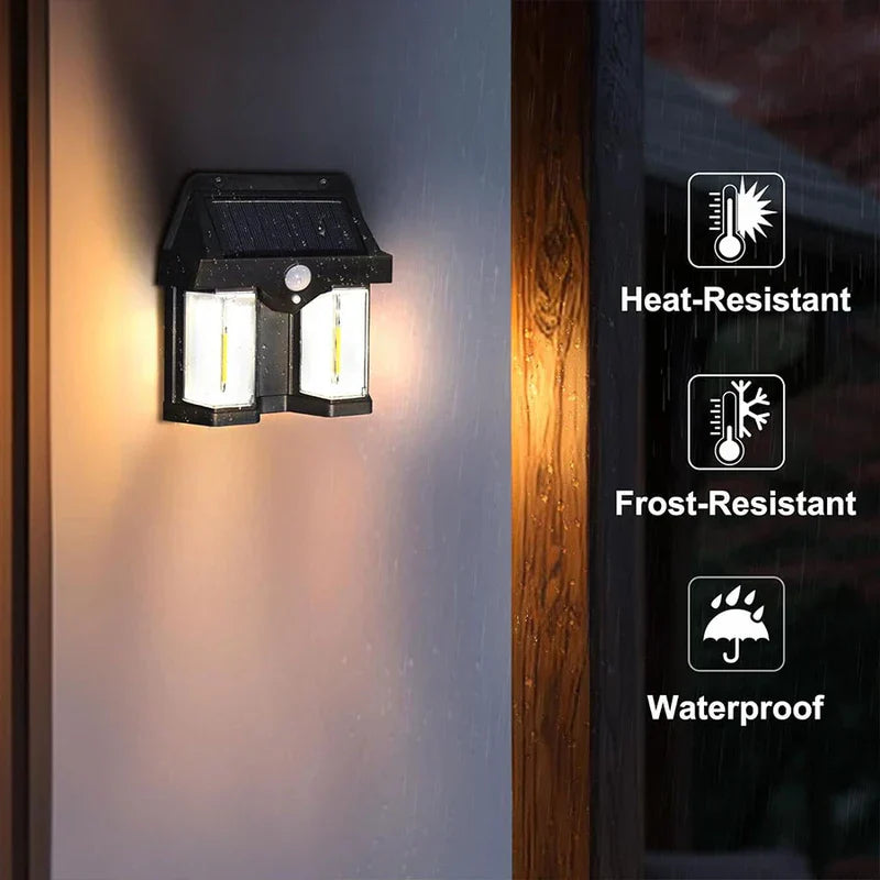 Solar Motion Sensor Outdoor Wall Light