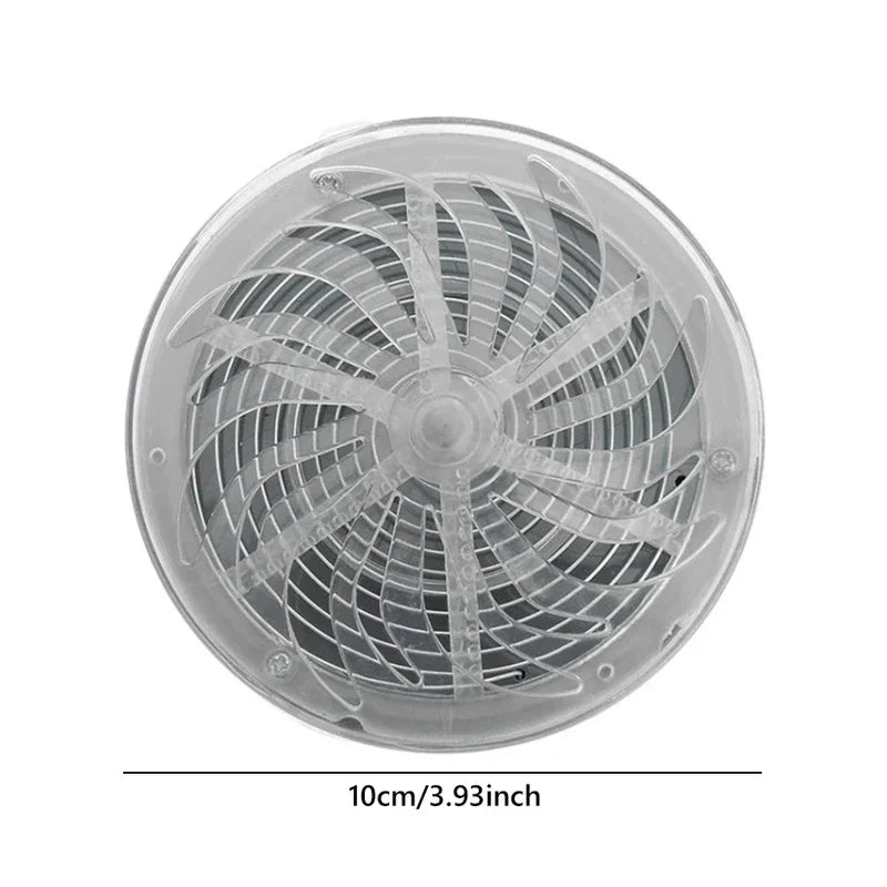 Ultrasonic Animal Repeller - Round transparent mosquito killer lamp viewed from front, with size 10cm/3.93inch marked below