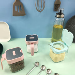 Spice Jar Container With Stainless Steel Lid