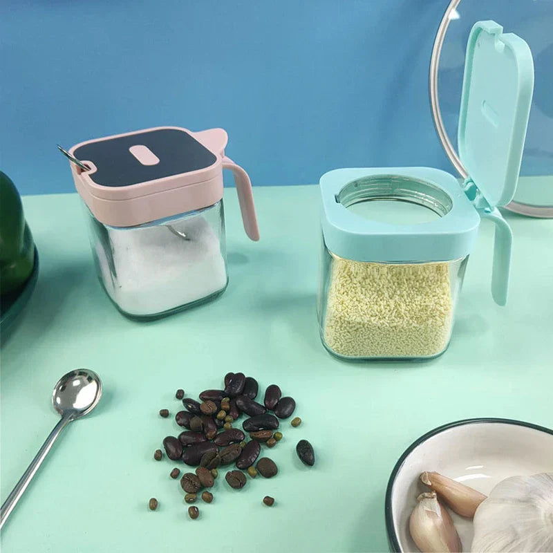 Spice Jar Container With Stainless Steel Lid