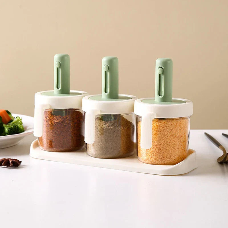 Spice Jar Seasoning Container Set Of 3