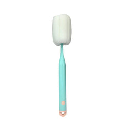 Sponge cleaning brush with long wand for bottles