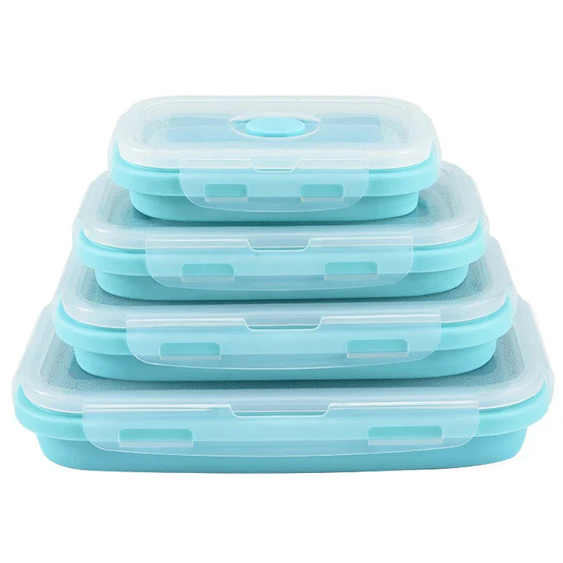 4Pc Square Food Storage Containers Set with lids
