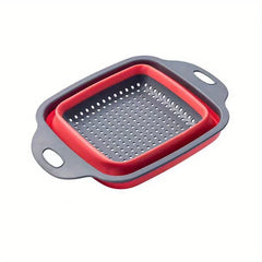 Square Plastic Colander Fruit Washing Basket Strainer