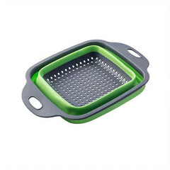 Square Plastic Colander Fruit Washing Basket Strainer
