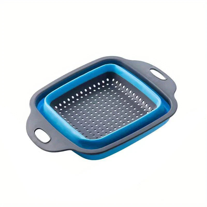 Square Plastic Colander Fruit Washing Basket Strainer
