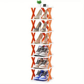 Stackable Narrow Shoe Rack Vertical Organizer Shelf