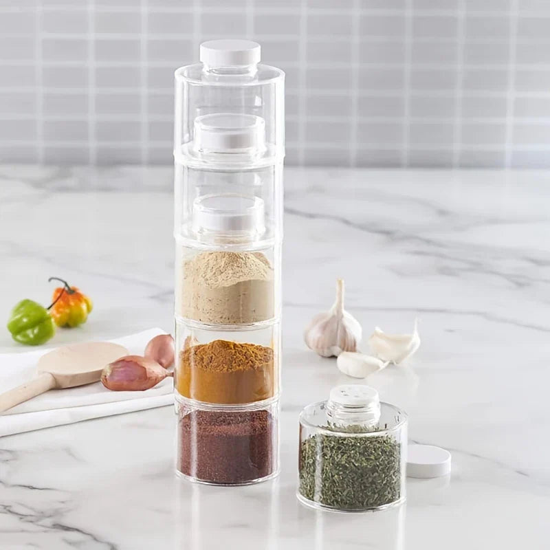 Stackable Tower Spice Jar Set
