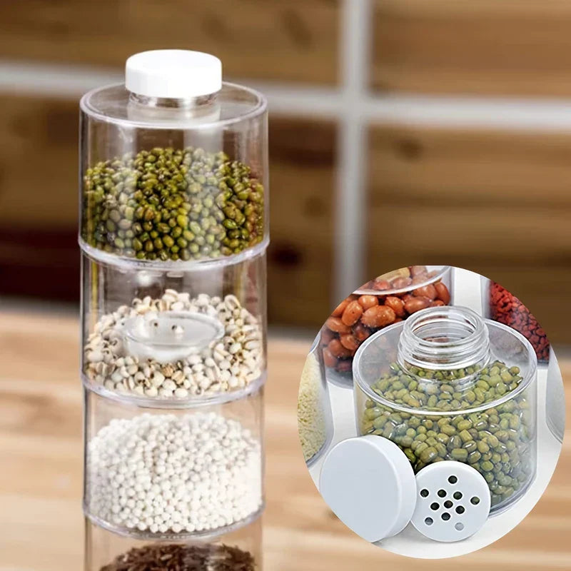 Stackable Tower Spice Jar Set