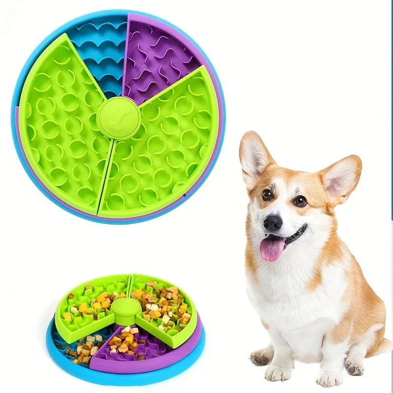 Stainless Steel Anti-Tip Slow Feeder Pet Bowl
