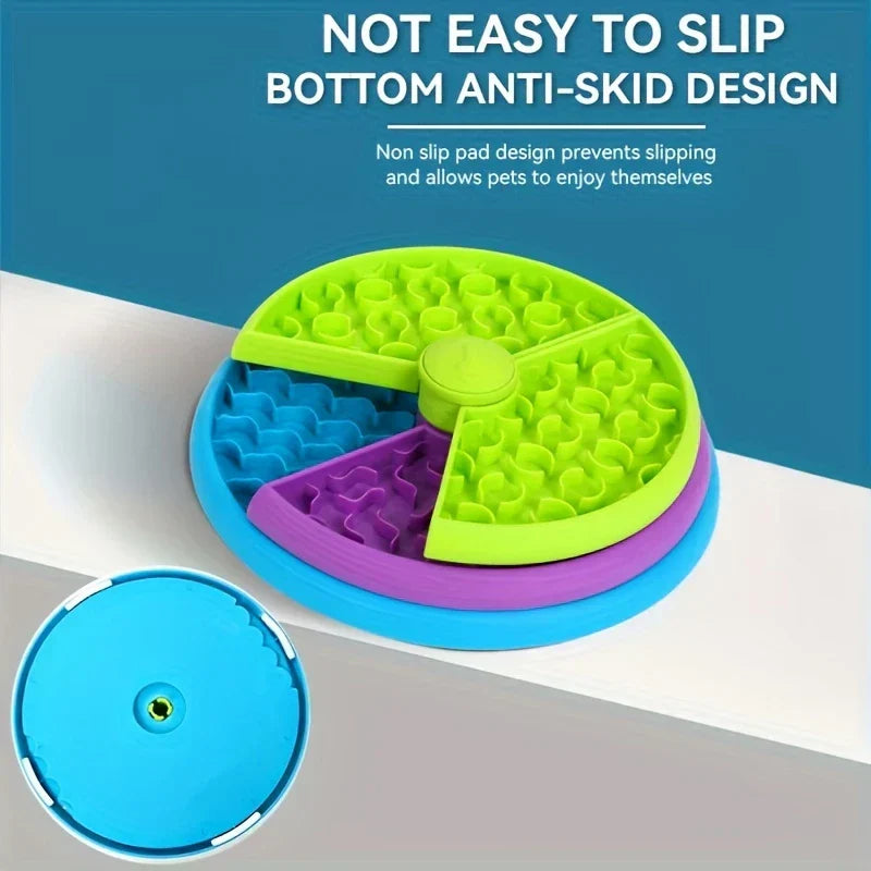 Stainless Steel Anti-Tip Slow Feeder Pet Bowl