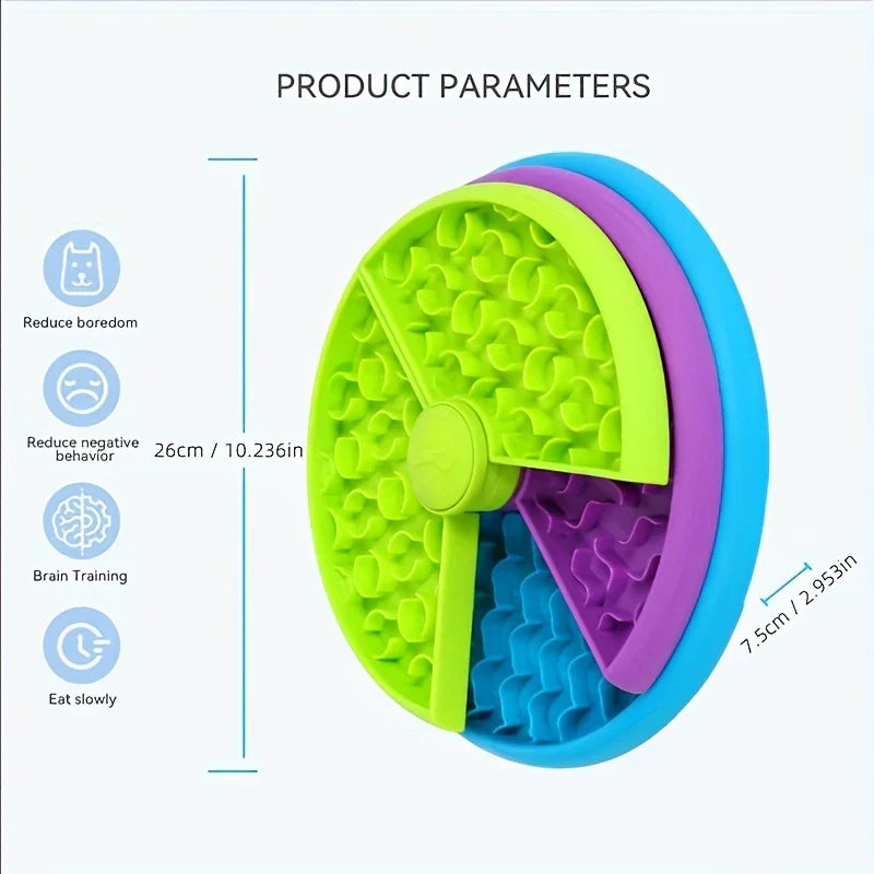 Stainless Steel Anti-Tip Slow Feeder Pet Bowl