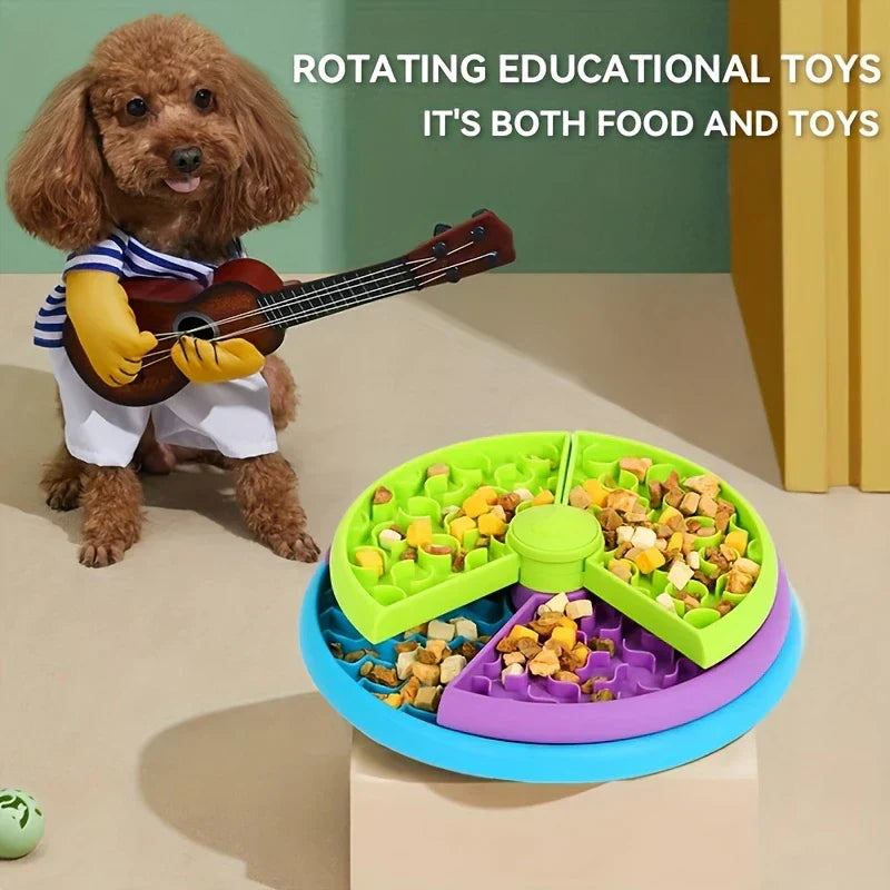 Stainless Steel Anti-Tip Slow Feeder Pet Bowl