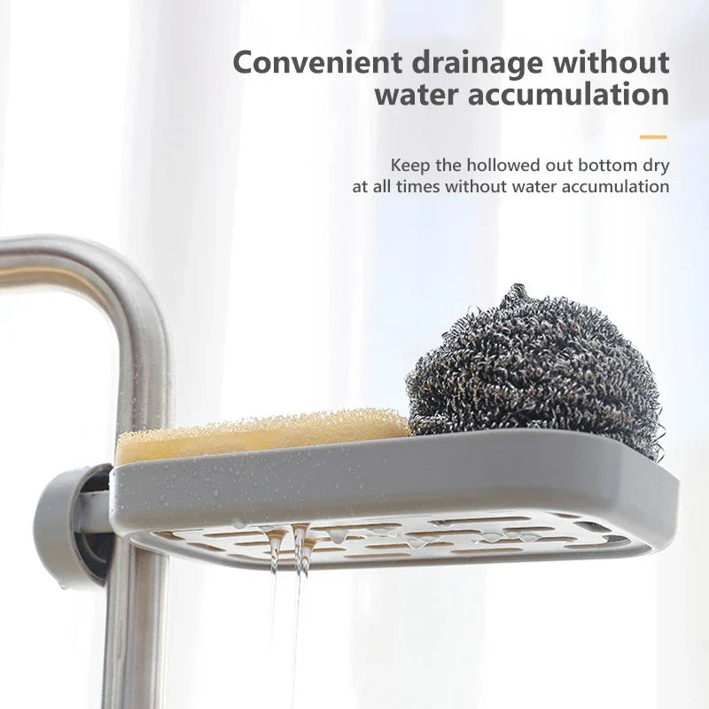 Stainless Steel Faucet Sponge Holder Sink Caddy