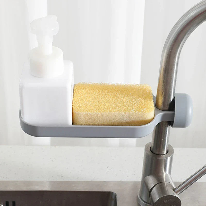 Stainless Steel Faucet Sponge Holder Sink Caddy