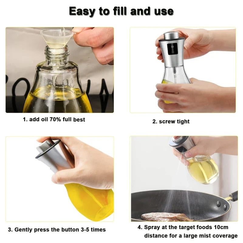 Stainless Steel Glass Oil Sprayer Mister
