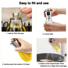 Stainless Steel Glass Oil Sprayer Mister