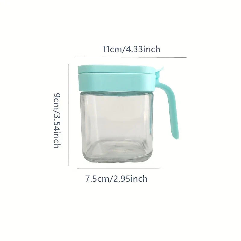 Stainless Steel Glass Spice Jar Shaker Container