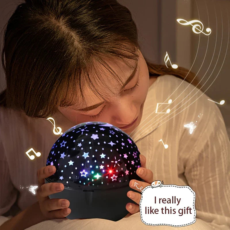 Star Projector Night Light with Bluetooth Speaker