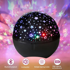 Star Projector Night Light with Bluetooth Speaker