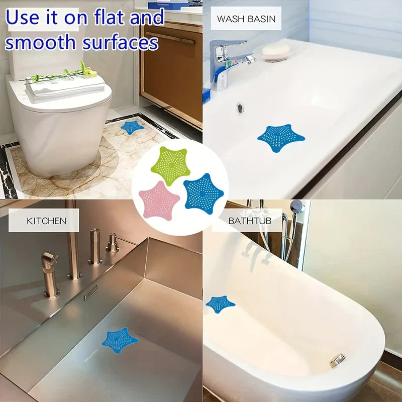 Starfish Silicone Hair Catcher Drain Cover