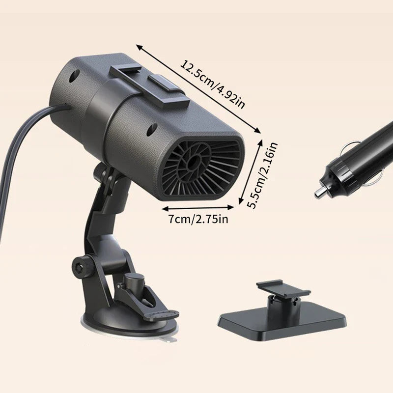 Suction Base Mini Portable Space Heater Fan