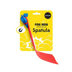 Turner Spatula - Packaged red and blue superhero-themed kitchen spatula on yellow retail hang card