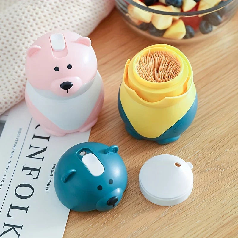 Teddy Bear Dustproof Toothpick Holder