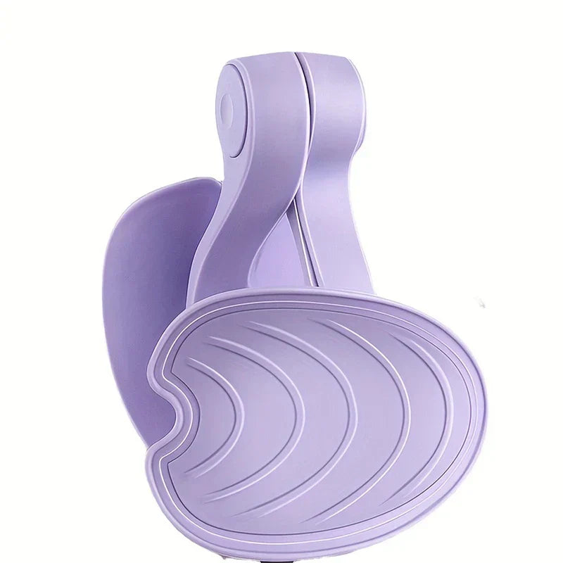 Toner - Close-up view of a light purple S-shaped leg trainer against a plain white background