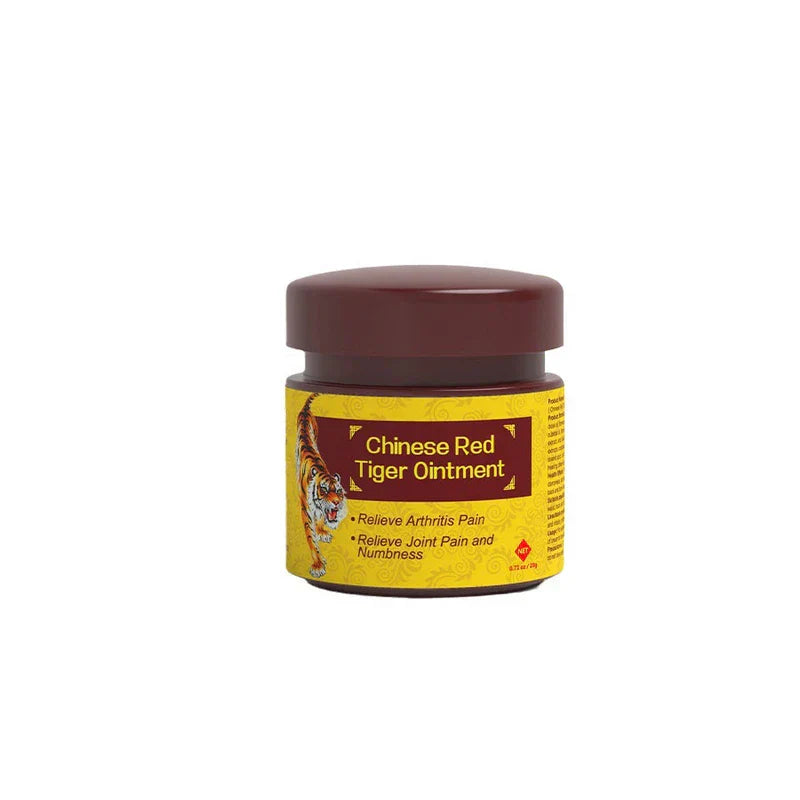 Tiger Balm Ointment - Small ointment jar with dark brown lid and yellow product label