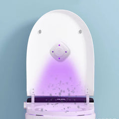 Nahaufnahme des UV-Sterilisatorlichtgeräts für die Toilettenschüssel